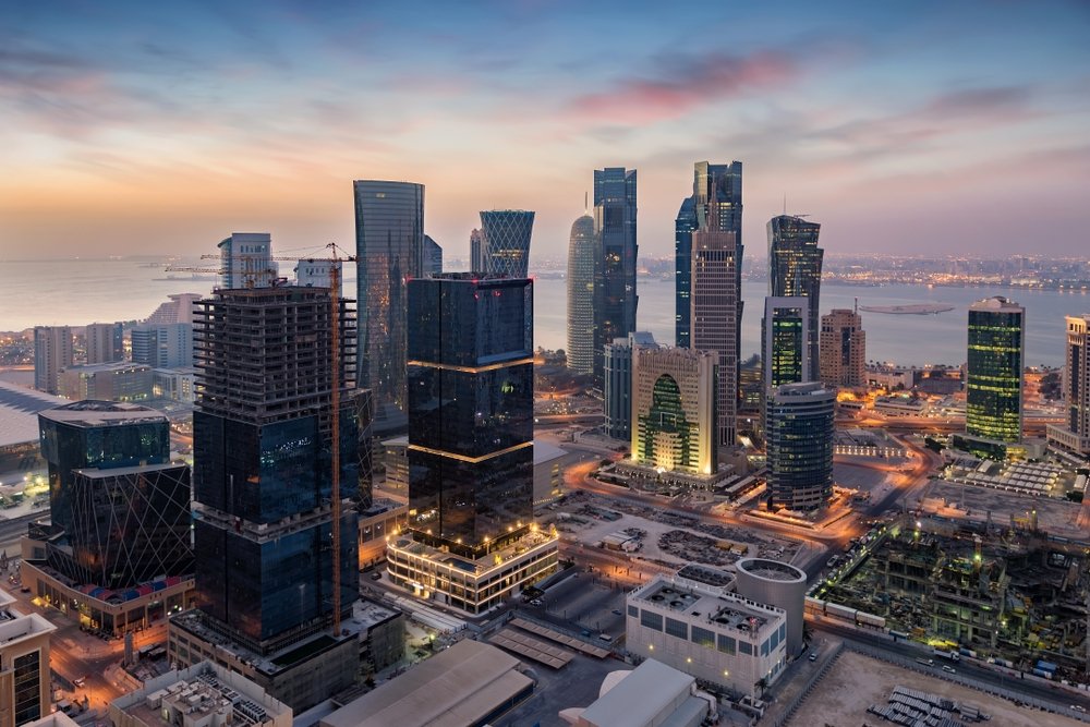 Entrance to the Doha Free Zone, offering 100% foreign ownership opportunities.